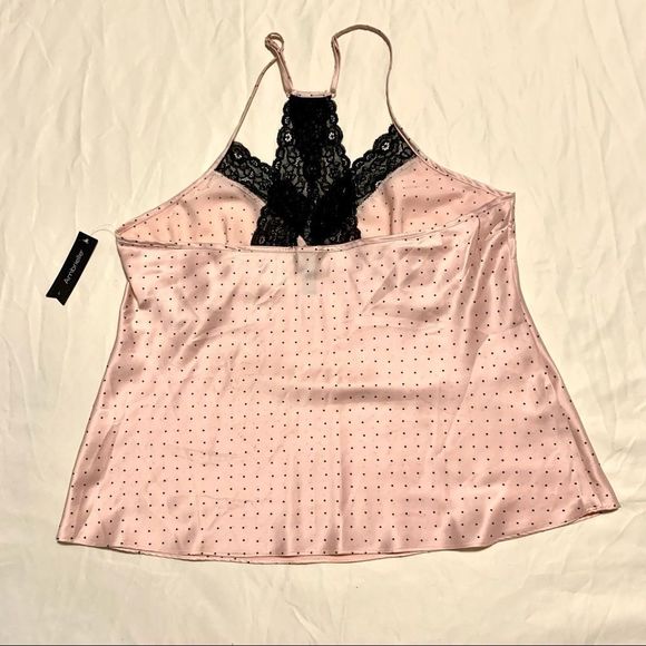 NWT Ambrielle Blush Pink Polkadot Silky Tank Top - Picture 4 of 16